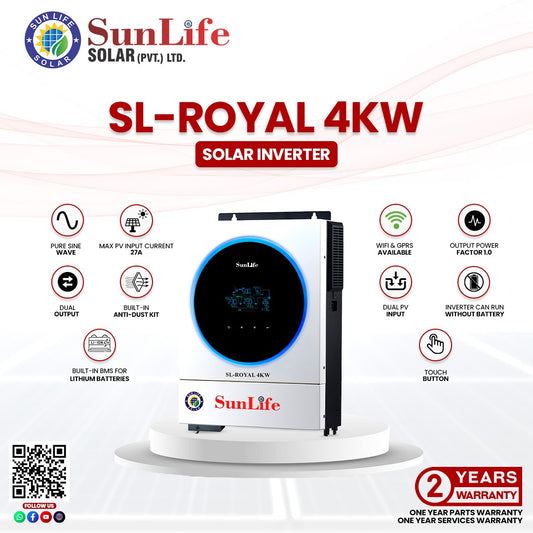 SUNLIFE ROYAL 4KW | High-Efficiency Solar Inverter for Homes & Businesses